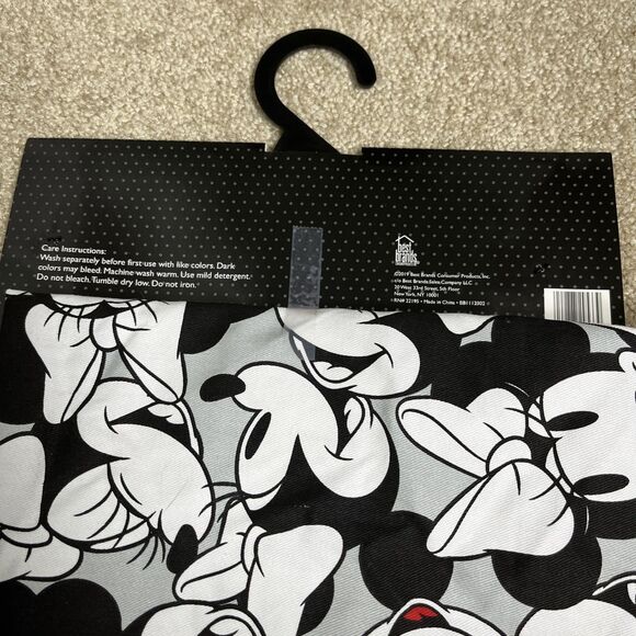 Set Of 2 NWT Disney Minnie‎ & Mickey Mouse Apron White Black Red Tie Holiday - Picture 4 of 6